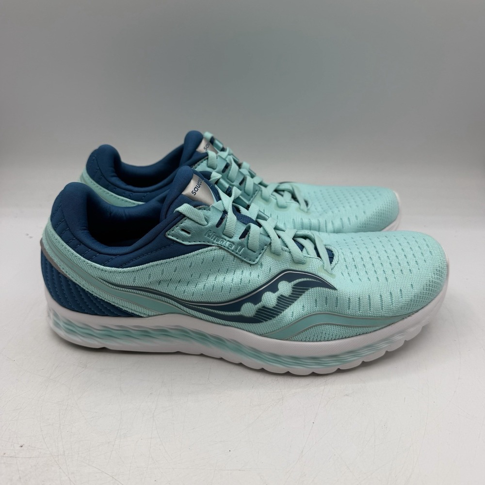 Saucony Kinvara 11 Running Shoes Womens Sz 9 Blue Sneakers Trainers S10551-25